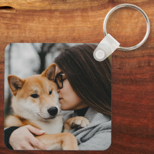Porte-clés Photo de maman et du chien