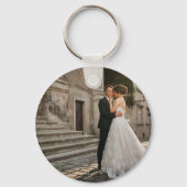 Porte-clés Photo de mariage personnalisée et Date double face (Verso)