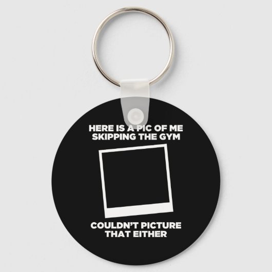 Porte-clés Photo De Moi En Ignorant L'Exercice De Gym Drôle B (Recto)