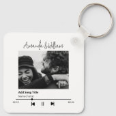 Porte-clés Photo de musique personnalisée et de chanson (Dos)