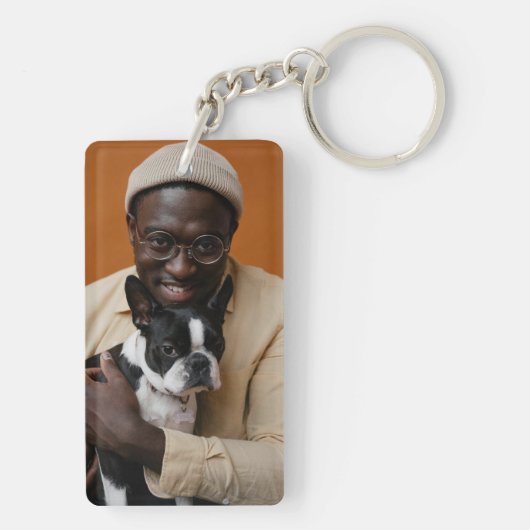Porte-clés Photo de Papa et Chien (Dos)