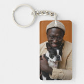 Porte-clés Photo de Papa et Chien (Devant)