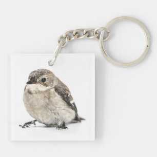 Porte-clés Photo de petit oiseau brun de jardin