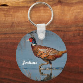 Porte-clés Photo de Pheasant Blue Water (Recto)