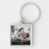 Porte-clés Photo de script élégant simple personnalisé modern (Devant)