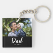 Porte-clés Photo de script moderne établi par papa (Dos)
