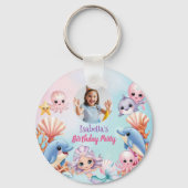 Porte-clés Photo de sirène sous la mer anniversaire (Recto)