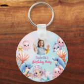 Porte-clés Photo de sirène sous la mer anniversaire (Recto)