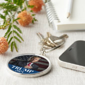 Porte-clés Photo Donald Trump - Président - assez dit (Côté)