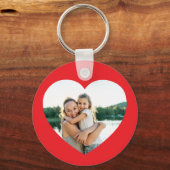 Porte-clés Photo du coeur rouge (Recto)