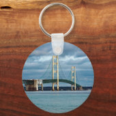 Porte-clés Photo du pont Mackinac du Michigan (Recto)