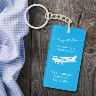 Porte-clés Photo du premier vol solo d'un élève pilote person