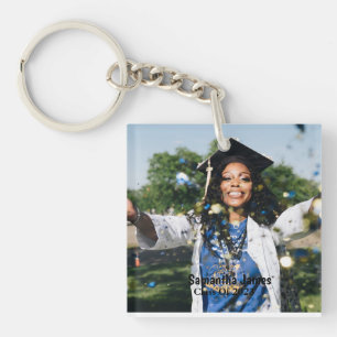 Porte-clés Photo et nom de la graduation personnalisée