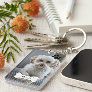 Porte-clés Photo Et Nom Personnalisé Fabriqué Chien Personnal