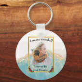 Porte-clés Photo et nom personnalisés Memorial Keepsaké (Recto)