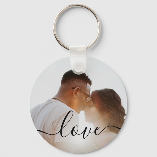 Porte-clés Photo et texte personnalisés (Recto)