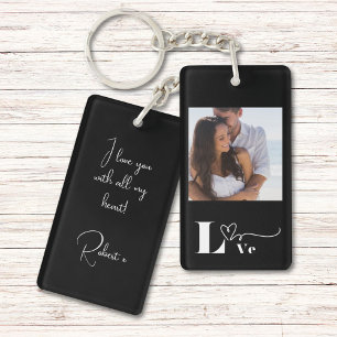 Porte-clés Photo et texte personnalisés