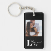 Porte-clés Photo et texte personnalisés (Devant)