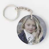 Porte-clés Photo et texte personnalisés double face (Devant)