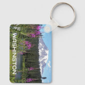 Porte-clés Photo Fleur sauvage de Washington Mount Rainier (Verso)