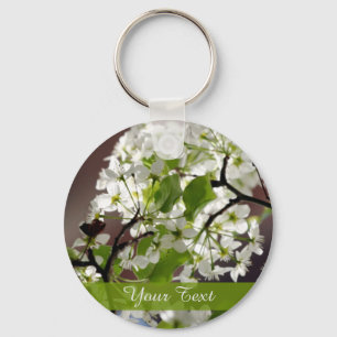 Porte-clés Photo florale personnalisée en fleurs