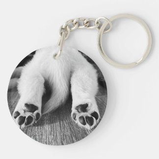 Porte-clés photo Golden Retriever, noir et blanc