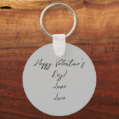 Porte-clés Photo Happy Gerbera Rose Flower +Custom Name (Verso)