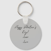 Porte-clés Photo Happy Gerbera Rose Flower +Custom Name (Verso)