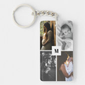 Porte-clés Photo initiale personnalisée (Devant)