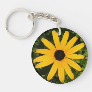 Porte-clés Photo Jaune Daisy
