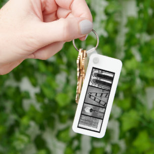 Porte-clés Photo "Liam" texte personnalisé