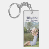 Porte-clés Photo Maman Texte gris (Devant gauche)