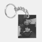 Porte-clés Photo Mariage d'un an moderne (Devant gauche)
