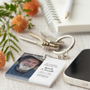 Porte-clés Photo Mémorial Classique En Souvenir Affectueux
