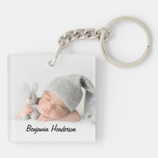 Porte-clés Photo moderne 2 baptisée (Dos)