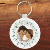 Porte-clés Photo moderne Eucalyptus Mariage personnalisé (Recto)