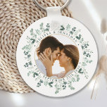 Porte-clés Photo moderne Eucalyptus Mariage personnalisé<br><div class="desc">Ajoutez la touche finale à votre mariage avec cette photo personnalisée de mariage de verdure botanique eucalyptus porte - clé. Parfait comme les faveurs de mariage à tous vos invités. Customisez ces faveurs de mariage avec votre photo mariage préférée, photo nouvellement mariée, et personnalisez avec le nom et la date....</div>