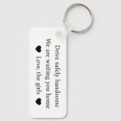 Porte-clés Photo moderne Mari ou ami Boyami Conduite Cadeau e (Verso)