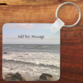 Porte-clés Photo Ocean Avec Écriture Résurrection Pâques (Verso)