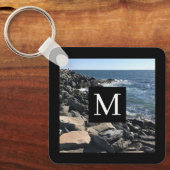 Porte-clés Photo Ocean Waves and Rocks #1 Papa Blue (Recto)