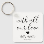 Porte-clés Photo Partager Mariage invité (Recto)