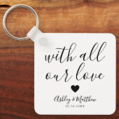 Porte-clés Photo Partager Mariage invité (Recto)