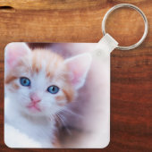 Porte-clés Photo pelliculée Monogramme de buffle rouge et noi (Verso)