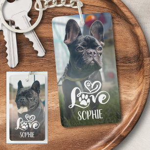 Porte-clés Photo personnalisé d'amour de chien