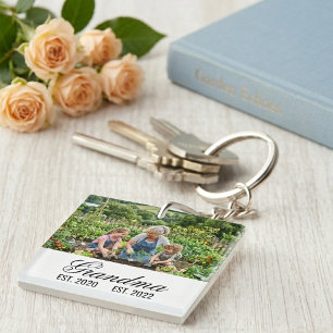 Porte-clés Photo personnalisé Grand-mère établie Souvenir de