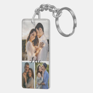 Porte-clés photo personnalisé pour couple