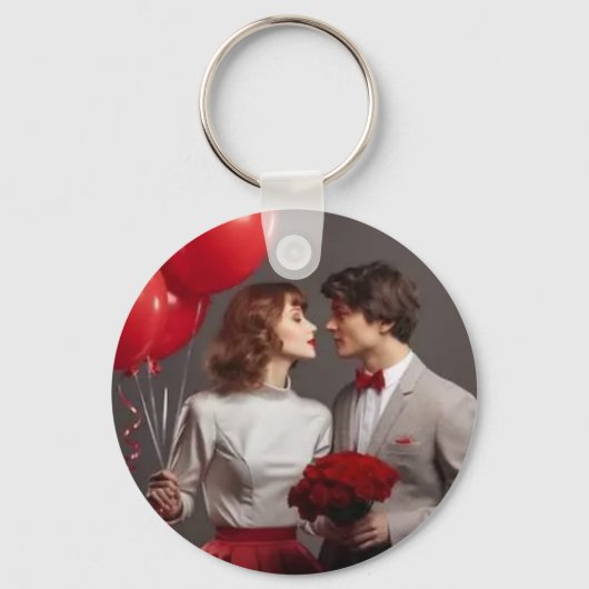 Porte-clés photo personnalisé pour la Saint-Valent (Recto)