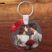 Porte-clés photo personnalisé pour la Saint-Valent (Recto)
