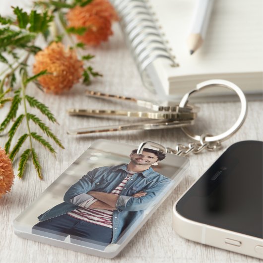 Porte-clés Photo personnalisée (Devant droit)