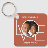 Porte-clés Photo personnalisée amour que vous papa (Recto)